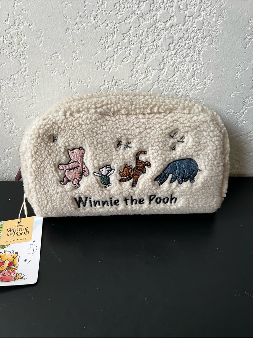 NWT Disney Primark Winnie the Pooh & Friends Sherpa Fleece Makeup Cosmetic Bag